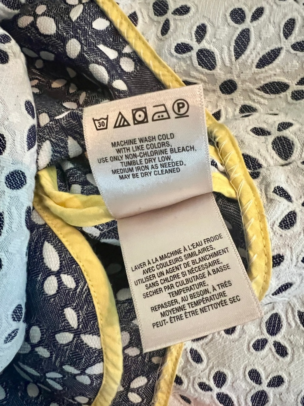Elevenses White Floral Jean Jacket with Blue eyelet - Picture 13 of 16